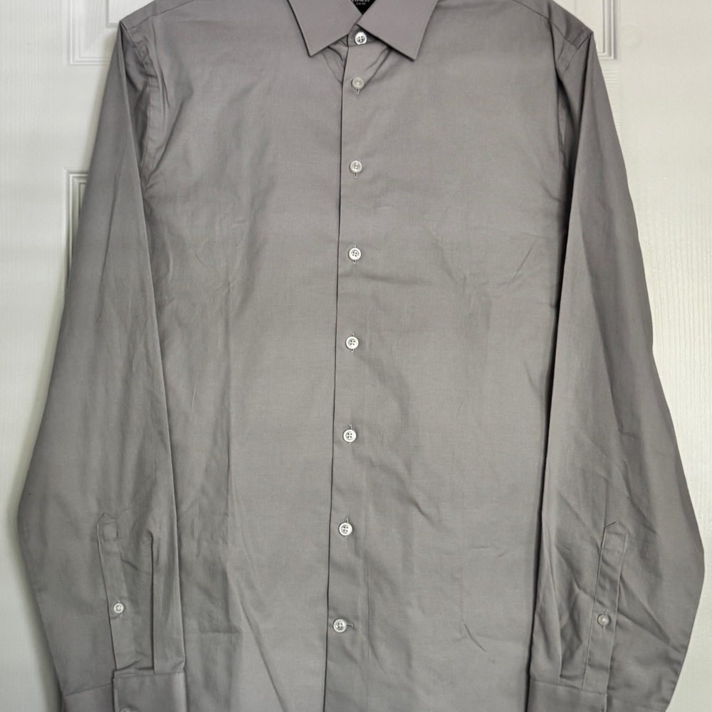 Men's Express Gray Dress Shirt Medium